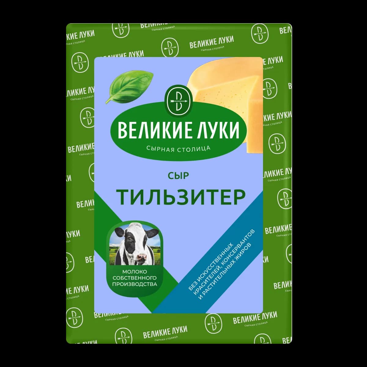 Сыр Великие Луки Тильзитер 45% брус 1 кг