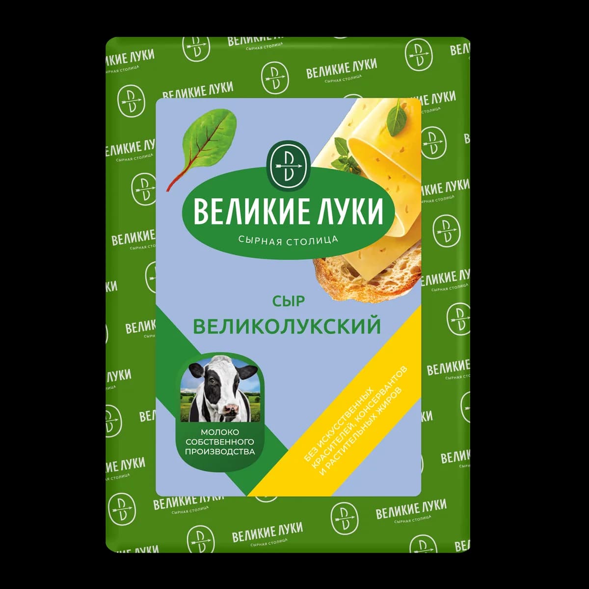 Сыр Великие Луки Великолукский 45% — брус 1 кг